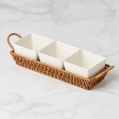 Willow & White, 4-Piece Serving Set