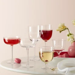 Winding Down & Cheering Up Coupe Glasses, Set of 2