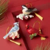 Winter Birds Ornaments, Set of 3