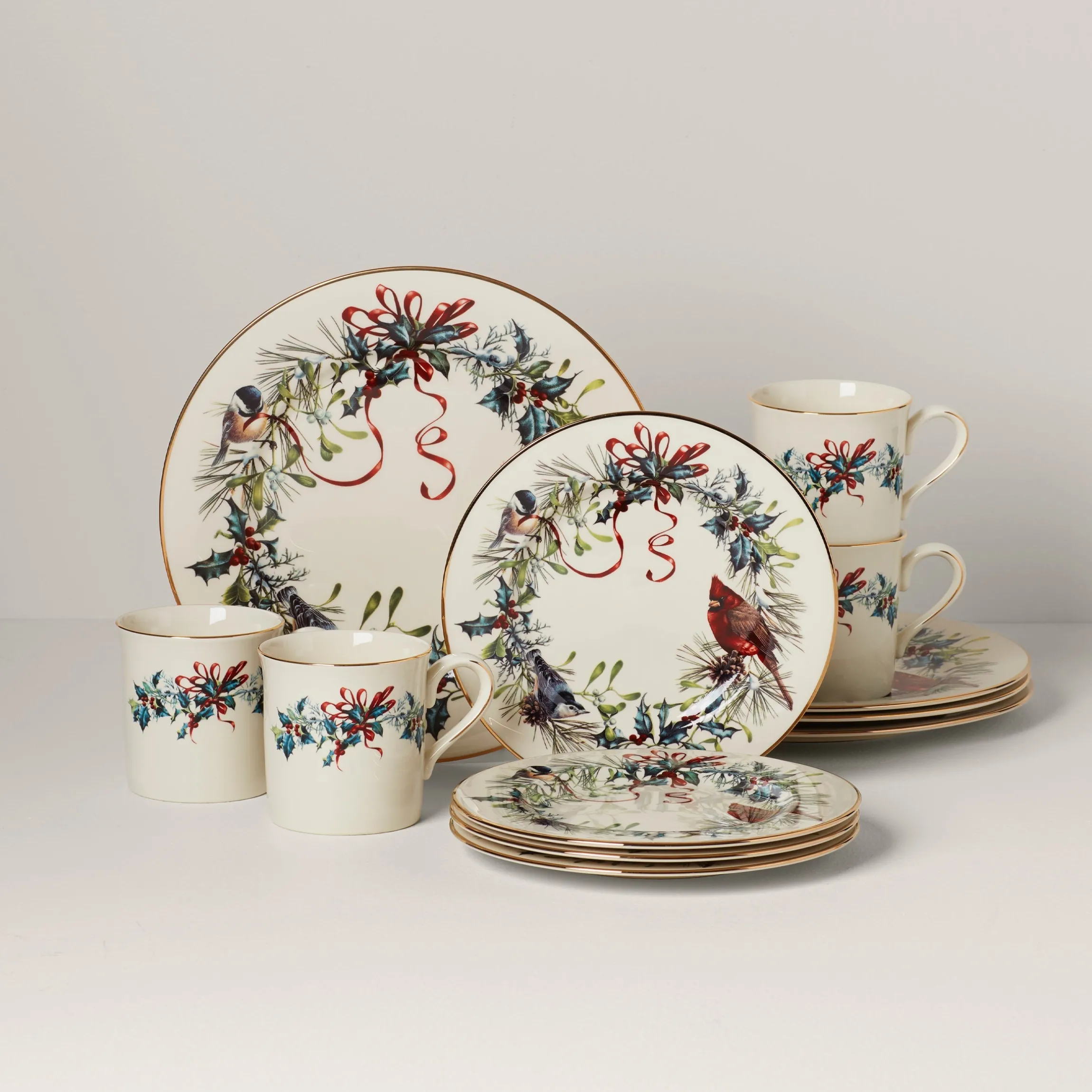 Winter Greetings 12-Piece Dinnerware Set