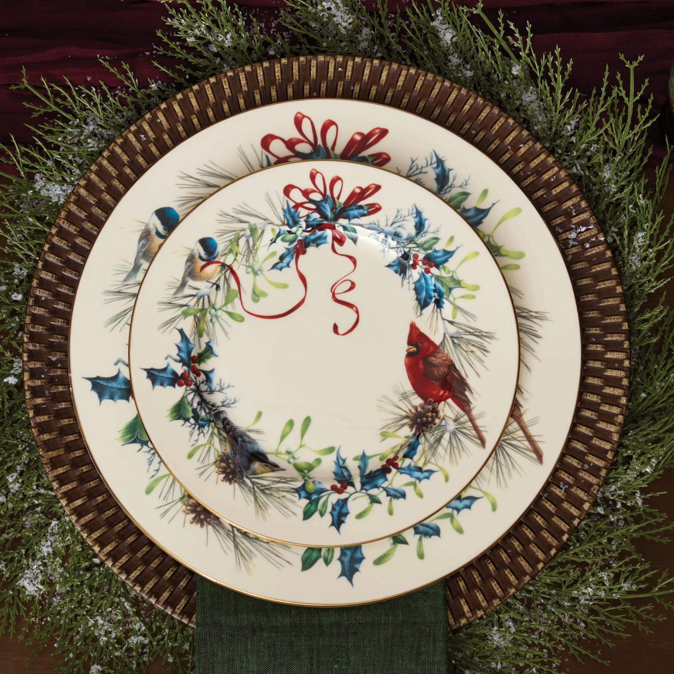 Winter Greetings 12-Piece Dinnerware Set