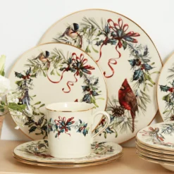 Winter Greetings Salad Plates, Set of 4