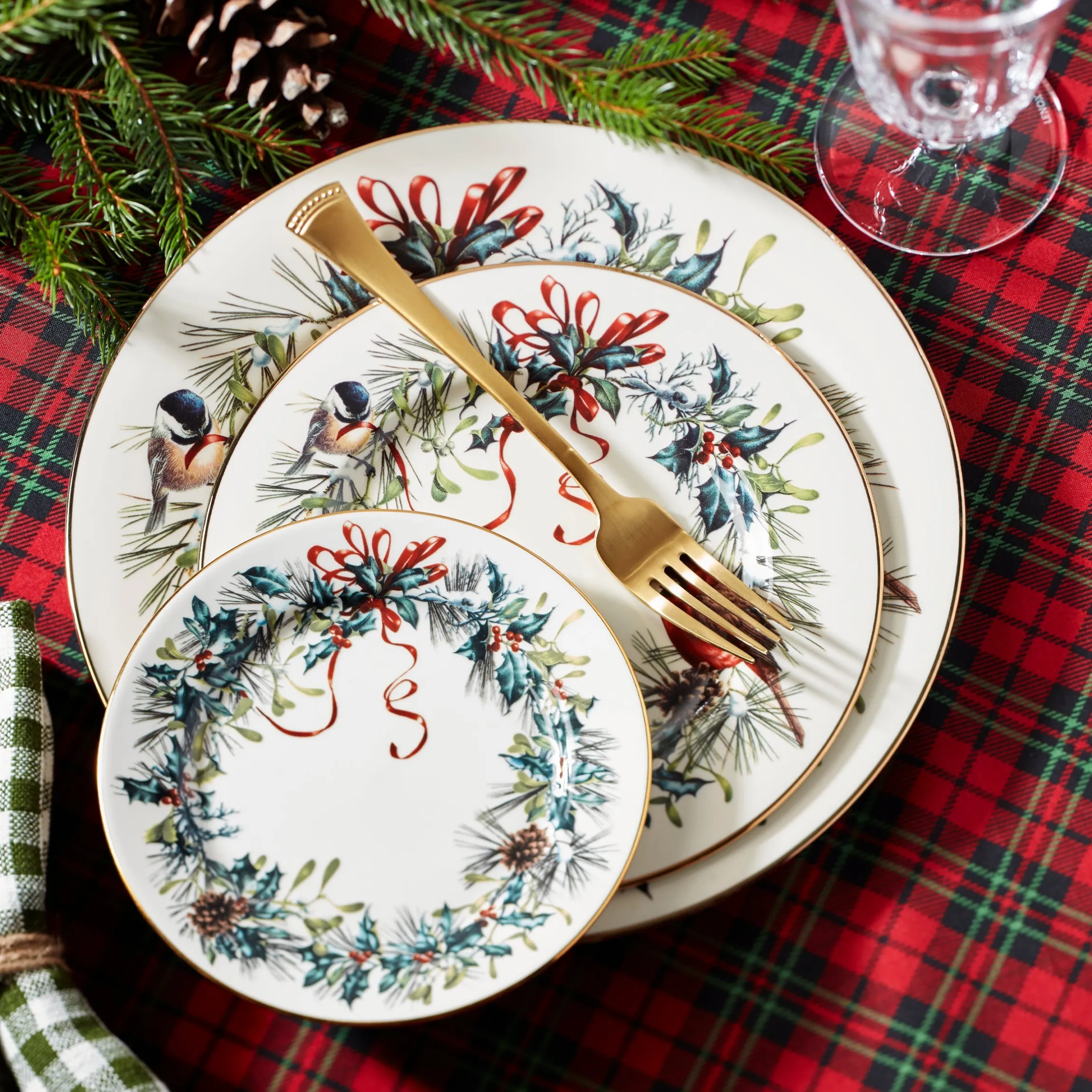 Winter Greetings Salad Plate