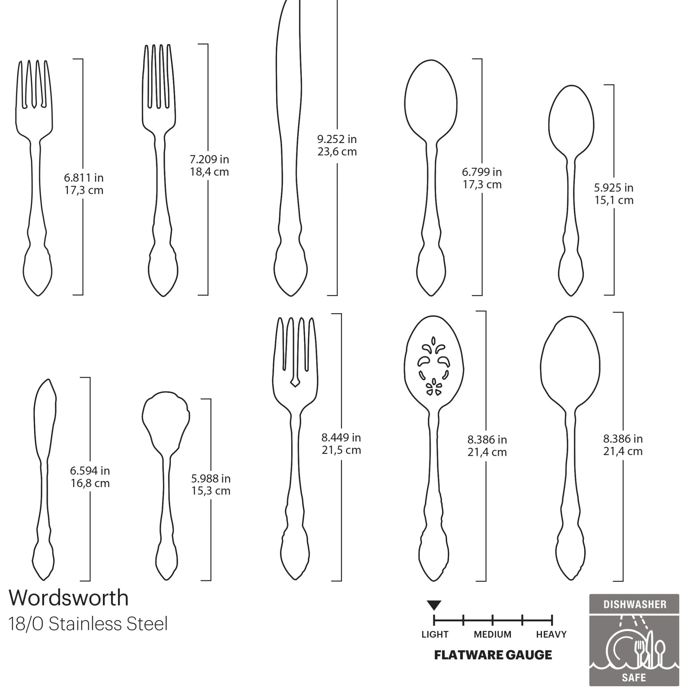 Wordsworth 45-Piece Flatware Set