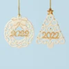 2022 Wreath & Tree Ornaments, Set of 2