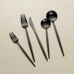 Zephyr Black Mirror 45-Piece Flatware Set